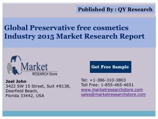 Global Preservative free cosmetics Industry 2015 Market Rese