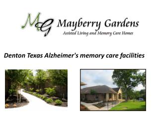 Denton Texas Alzheimer's memory care facilities