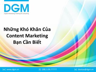 Nhung kho khan cua content marketing