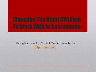 Choosing The Right CPA Firm To Work With In Sacramento