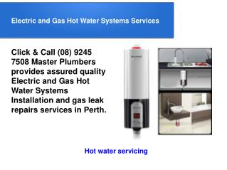 Gas Hot Water Systems Services