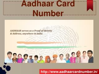 Aadhaar CardNumber