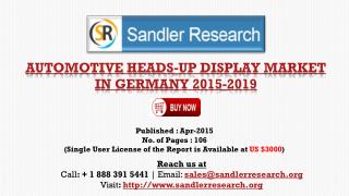 Automotive Heads-up Display Market in Germany to 2019 Resear