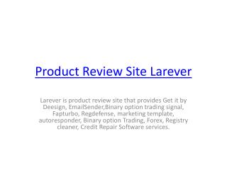 Product Review Site Larever