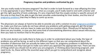 pregnancy questions