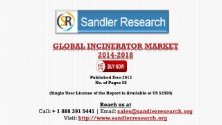 Incinerator Market 2018 – Key Vendors Research and Analysis