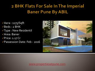 2 BHK Flats For Sale In The Imperial Baner Pune By ABIL