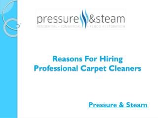 Reasons For Hiring Professional Carpet Cleaners