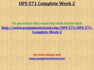 OPS 571 Complete Week 2