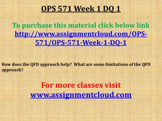 OPS 571 Week 1 DQ 1