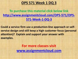 OPS 571 Week 1 DQ 3