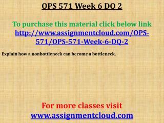 OPS 571 Week 6 DQ 2