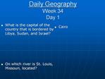 Daily Geography Week 34 Day 1