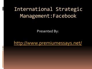 International Strategic Management