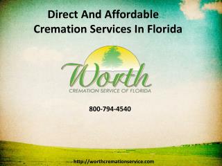 Direct and affordable cremation services in florida