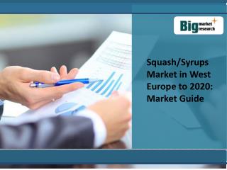 Squash/Syrups Market in West Europe to 2020