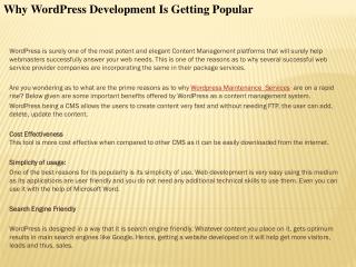 Why WordPress Development Is Getting Popular