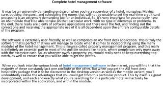 hotel software