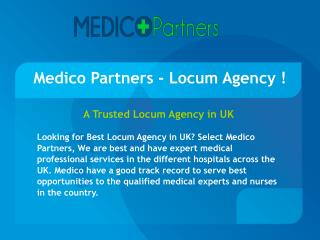 Medico Partners - Locum Agency