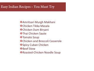 Some Indian Recipes – You Must Try