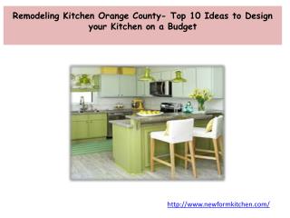 Remodeling Kitchen Orange County