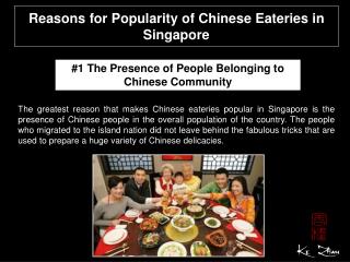 Reasons for popularity of Chinese eateries in Singapore