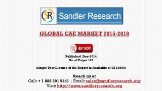 Global Computer Aided Engineering Market Scenario & Growth P