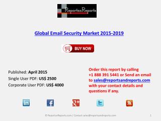 Global Email Security Market Scenario & Growth Prospects 201