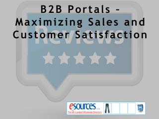 B2B Portals – Maximizing Sales and Customer Satisfaction