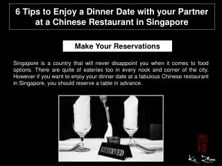 6 Tips to enjoy a dinner date with your partner at a Chinese