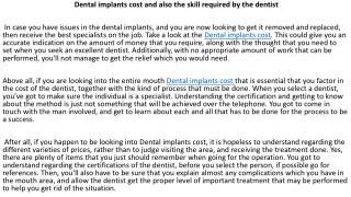 dental implants cost