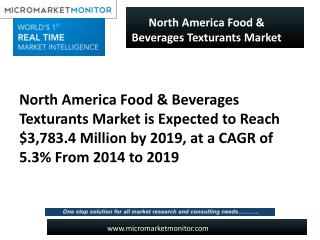 North America Food & Beverages Texturants Market