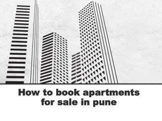 How to book apartments for sale in pune