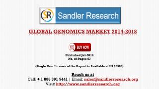 Genomics Market 2018 – Key Vendors Research and Analysis