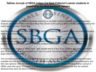 Nathan Jurczyk of SBGA judges Cal State Fullerton