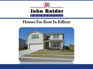 Homes For Rent In Killeen