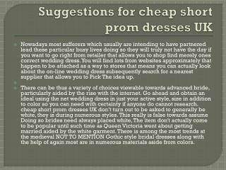 cheap short prom dresses UK