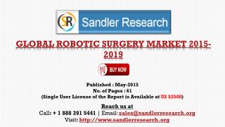 Worldwide Robotic Surgery Market to Grow at 10% CAGR to 2019