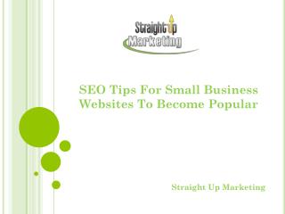 SEO Tips For Small Business Websites To Become Popular