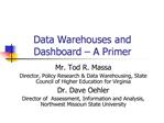 Data Warehouses and Dashboard A Primer