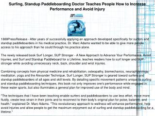 Surfing, Standup Paddleboarding Doctor Teaches People