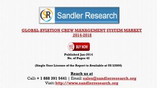 Aviation Crew Management System Market 2018 – Key Vendors Re