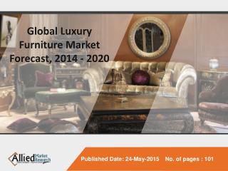 Global Luxury Furniture Market Size, Share, Global Trends,