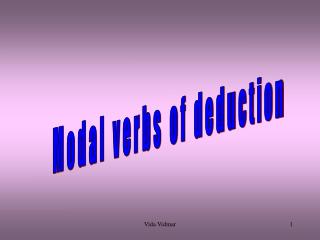 Modal verbs of deduction