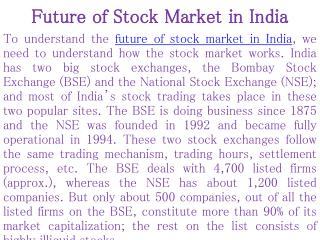 Future of Stock Market in India