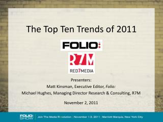 The Top Ten Trends of 2011