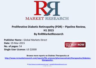 Proliferative Diabetic Retinopathy Pipeline Review, H1 2015