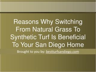 Reasons Why Switching From Natural Grass To Synthetic Turf I