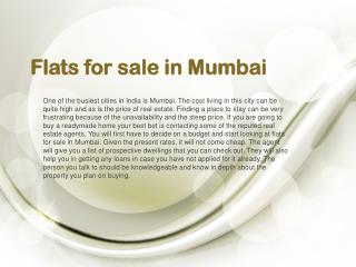 Flats for sale in Mumbai