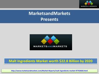 Malt Ingredients Market by Type, Source, Application, Region